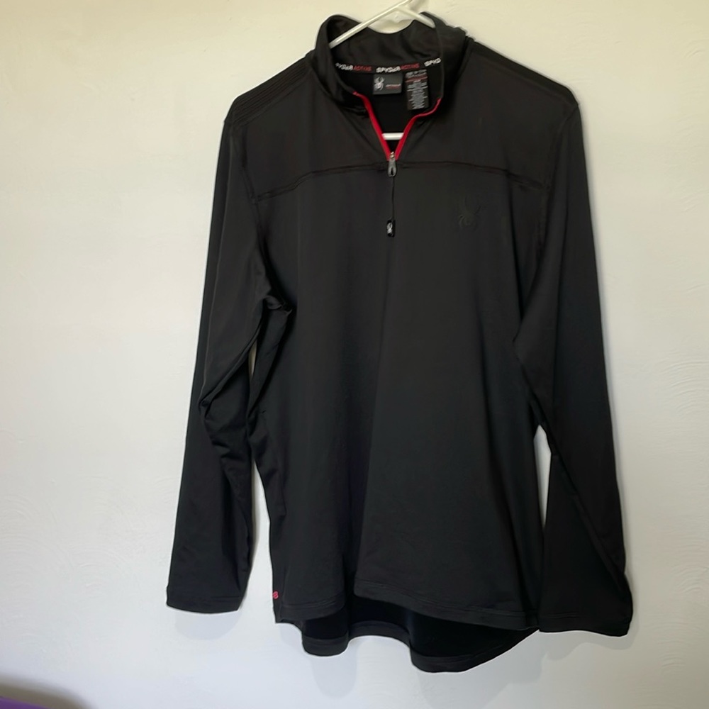 Spyder Active Black/Red Half Zip Jacket